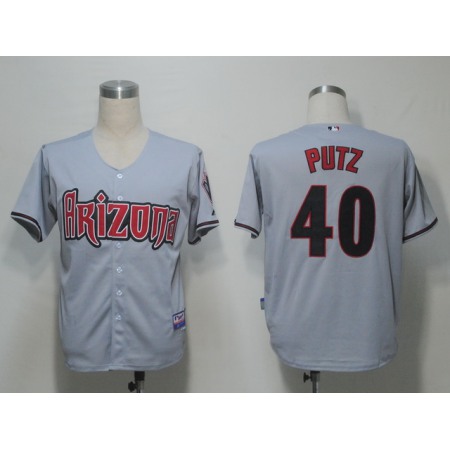 Diamondbacks #40 J.J Putz Grey Cool Base Stitched MLB Jersey