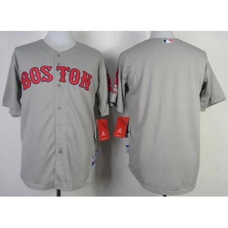 Red Sox Blank Stitched Grey MLB Jersey