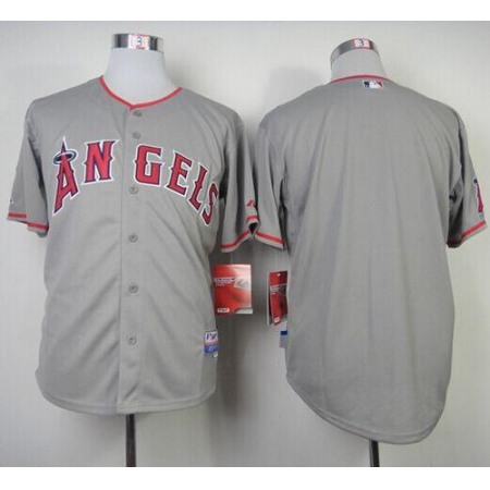 Angels of Anaheim Blank Grey Cool Base Stitched MLB Jersey