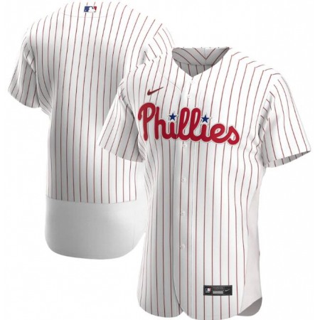 Men's Philadelphia Phillies Blank White Flex Base Stitched Jersey