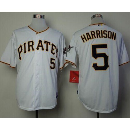 Pirates #5 Josh Harrison White Cool Base Stitched MLB Jersey