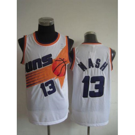 Suns #13 Steve Nash White Throwback Stitched NBA Jersey