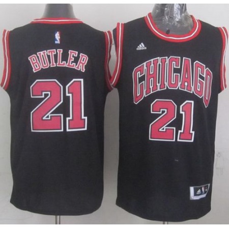 Revolution 30 Bulls #21 Jimmy Butler Black Stitched NBA Jersey