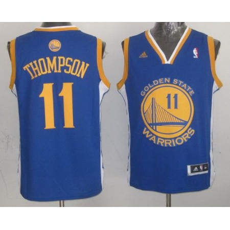 Warriors #11 Klay Thompson Blue Stitched NBA Jersey