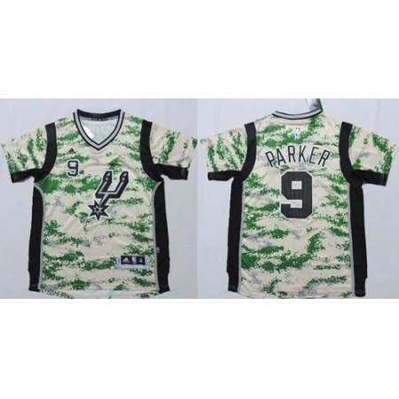 Spurs #9 Tony Parker Camo Pride Stitched NBA Jersey