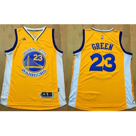 Warriors #23 Draymond Green Gold Stitched NBA Jersey