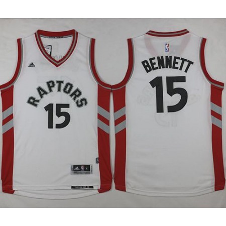 Raptors #15 Anthony Bennett White Stitched NBA Jersey