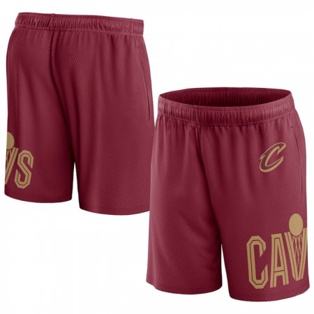 Men's Cleveland Cavaliers Burgundy Free Throw Mesh Shorts