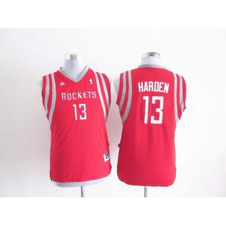 Rockets #13 James Harden Red Stitched Youth NBA Jersey