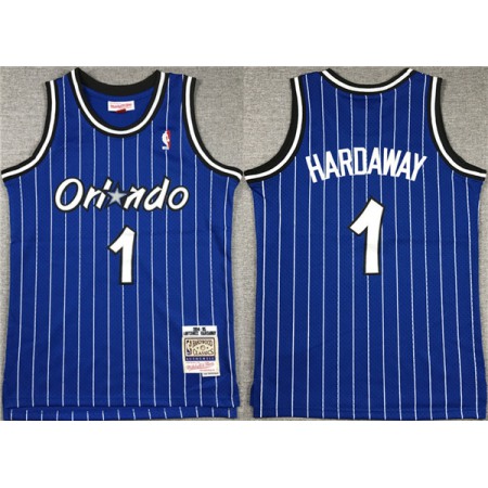 Youth Orlando Magic #1 Penny Hardaway Blue Throwback Stitched Jersey