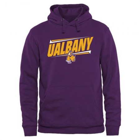 Albany Great Danes Double Bar Pullover Hoodie Purple