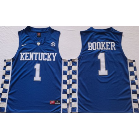 Men's Kentucky Wildcats Custom Blue Stitched Basketball Jersey