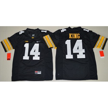 Hawkeyes #14 Desmond King Black Stitched NCAA Jersey