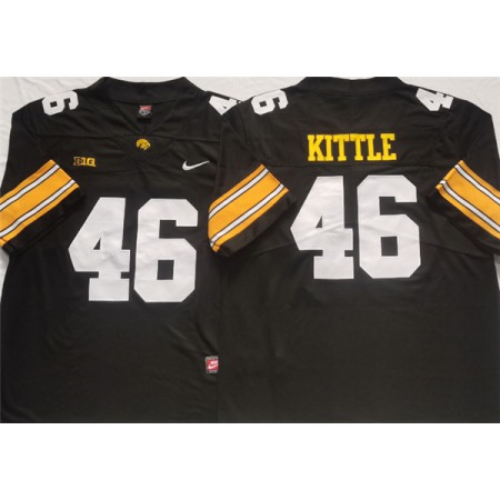 Men's Iowa Hawkeyes #46 Kittle Black Stitched Jersey