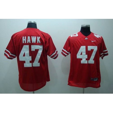 Buckeyes #47 A. J. Hawk Red Stitched NCAA Jersey