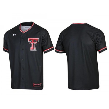 Men's Texas Tech Red Raiders Black Stitched Baseball Jersey