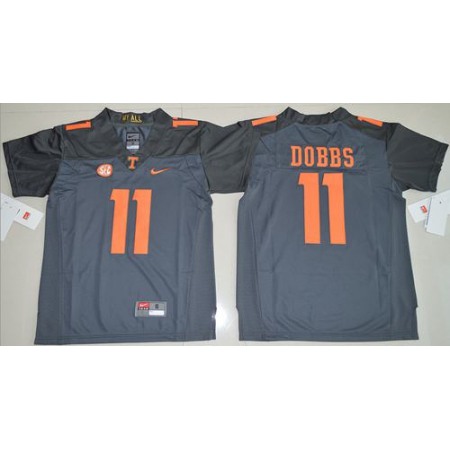 Vols #11 Joshua Dobbs Grey Stitched Youth NCAA Jersey