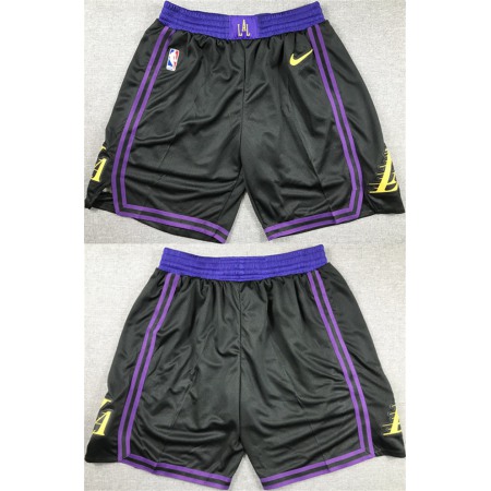 Men's Los Angeles Lakers Black Shorts (Run Small)