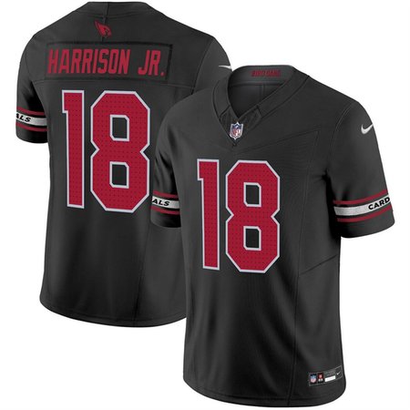 Men's Arizona Cardinals #18 Marvin Harrison Jr Black 2024 Draft F.U.S.E. Vapor Untouchable Limited Stitched Football Jersey