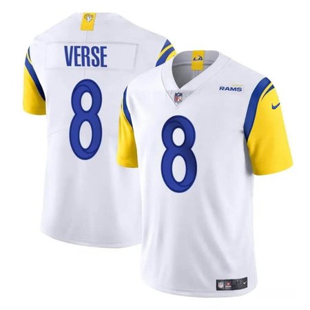 Men's Los Angeles Rams #8 Jared Verse White 2024 Draft Vapor Untouchable Stitched Football Jersey