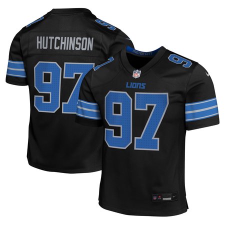 Youth Detroit Lions Aidan Hutchinson Nike Black Alternate Player Game Jersey