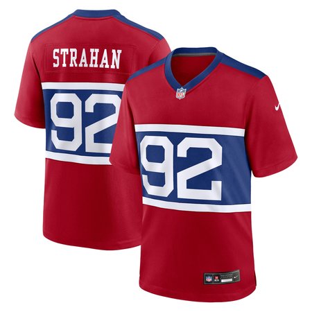 Men's New York Giants Michael Strahan Nike Century Red Alternate Retired Player Game Jersey