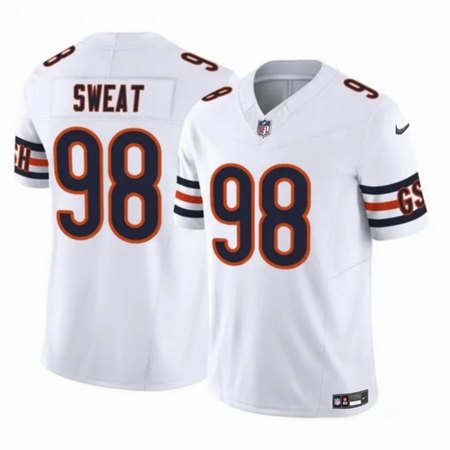 Youth Chicago Bears #98 Sweat White 2023 F.U.S.E Vapor Stitched Football Jersey