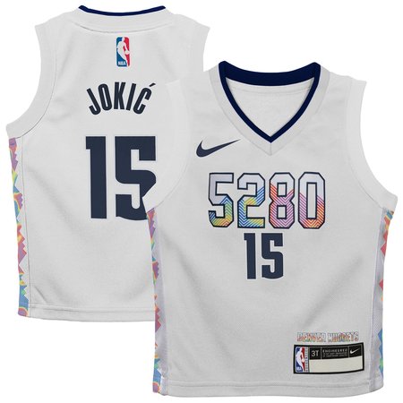 Toddler Denver Nuggets Nikola Jokic Nike White 2024/25 Swingman Player Jersey - City Edition