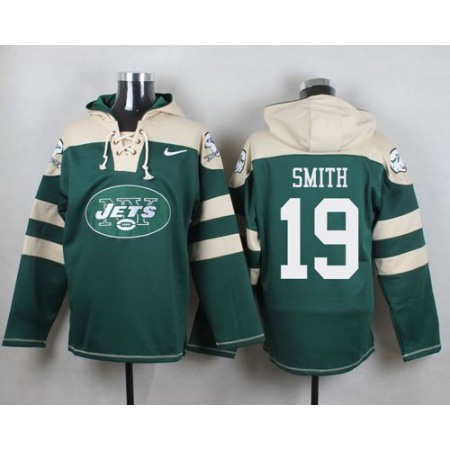 Nike Jets #19 Devin Smith Green Player Pullover NFL Hoodie