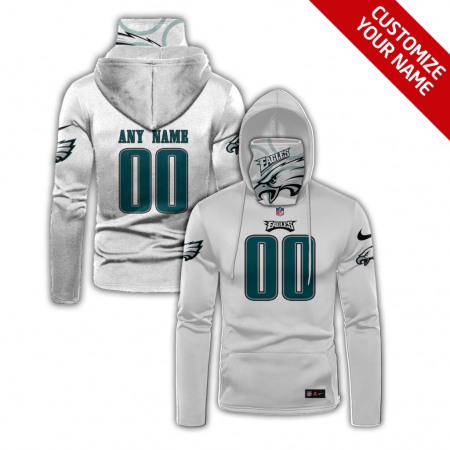 Men's Philadelphia Eagles 2020 White Customize Hoodie Mask