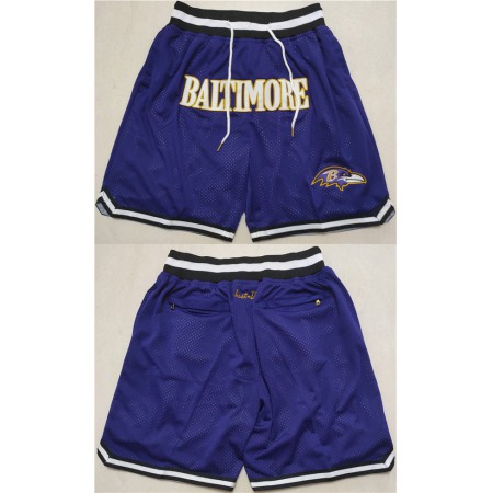 Men's Baltimore Ravens Purple Shorts (Run Small)