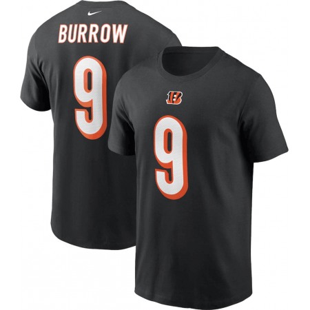 Men's Cincinnati Bengals Black #9 Joe Burrow T-Shirt