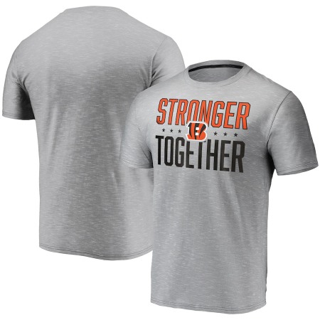 Men's Cincinnati Bengals Grey Charcoal Stronger Together T-Shirt