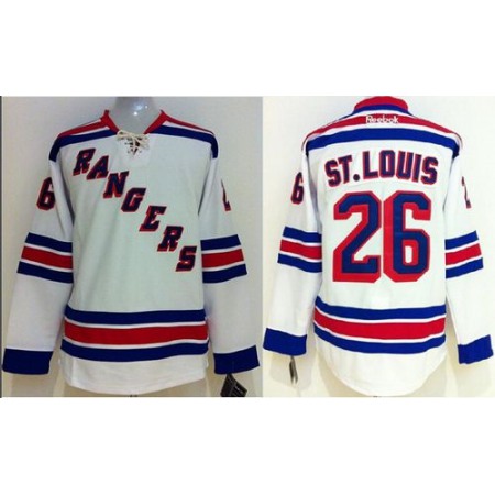 Rangers #26 Martin St.Louis White Stitched Youth NHL Jersey